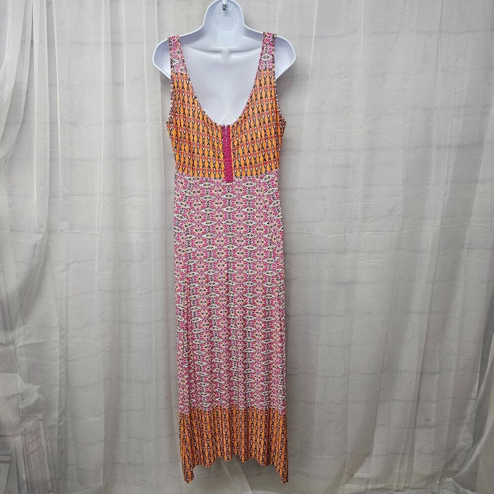 Grisbi Dress Maxi Pink Orange Boho Festival Hippie L - Picture 7 of 13